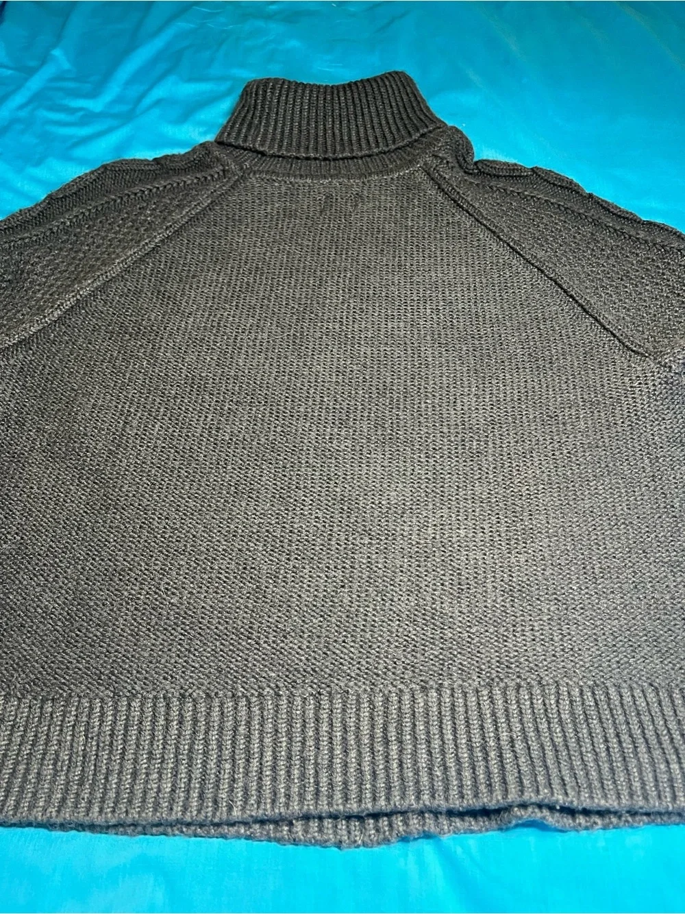 Gap Cable Knit Turtleneck Sweater Gray Wool Alpaca Fisherman Cozy Preppy S